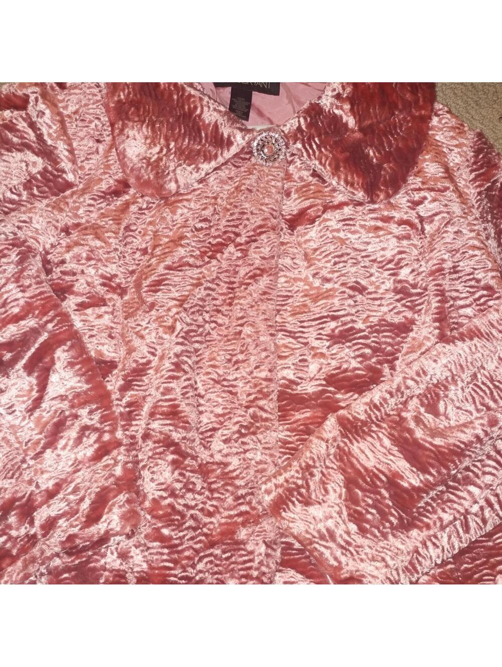 NWT Pink Faux Fur Coat Jacket 22/24